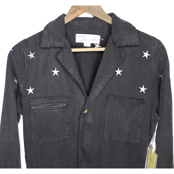 Vintage Havana NEW Washed Tencel Star Embroidered Jumsuit Small - Picture 10 of 16